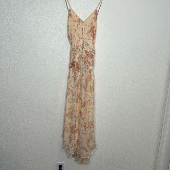 NWT Shona Joy Cross Front Midi Dress Blush/Multi Size 8 - Picture 2 of 13